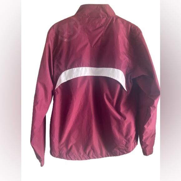 Warrior Men's Small Burgundy Layered Athletic Windbreaker Warm Up Jacket - Picture 2 of 11